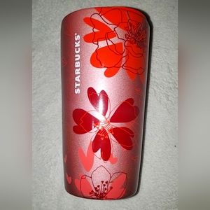 Starbucks 2021 Grande 16oz Valentine's Day Pink Floral 12 oz Ceramic cup